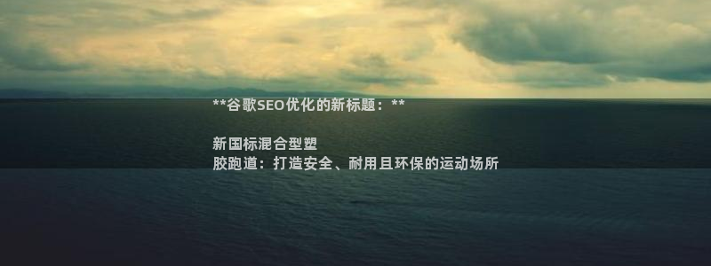 尊龙凯时：**谷歌SEO优化的新标题：**

新国标