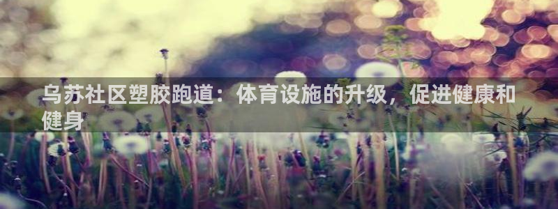 尊龙凯时泰安：乌苏社区塑胶跑道：体育设施的升级，促进健康和
健身