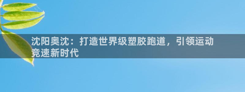 尊龙人生就是博一下下：沈阳奥沈：打造世界级塑胶跑道，